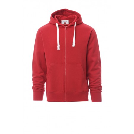 Portland - Felpa con zip & cappuccio - rosso