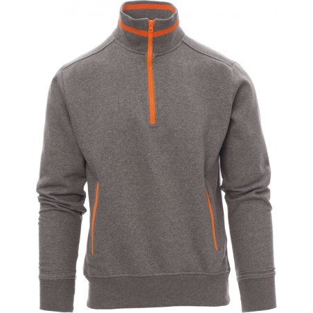 Rio - Felpa 1/2 zip con tasche - grigio cenere melange