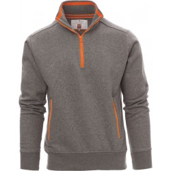 Rio - Felpa 1/2 zip con tasche - grigio cenere melange 2