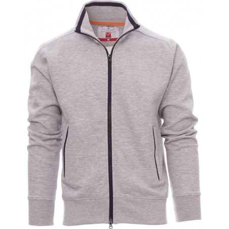 Sydney - Felpa zip intera con tasche - grigio melange