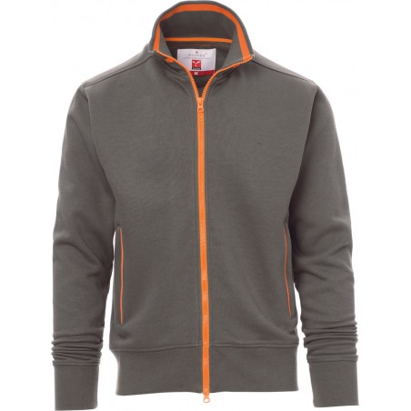 Sydney - Felpa zip intera con tasche - smoke