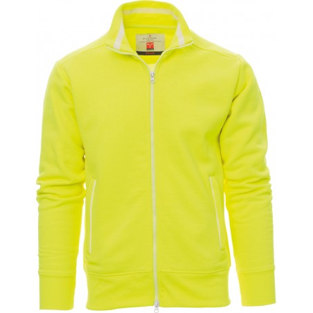 Sydney - Felpa zip intera con tasche - giallo fluo