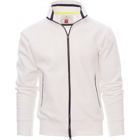 Sydney - Felpa zip intera con tasche - bianco