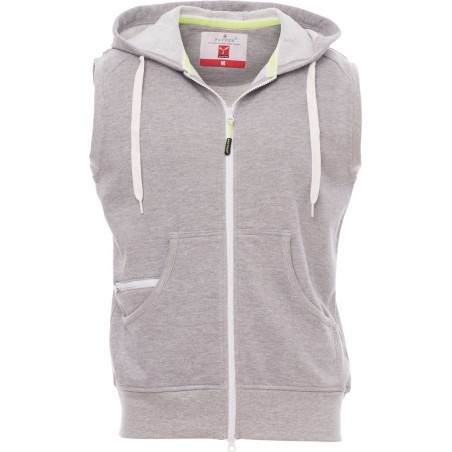 Boxer - Felpa senza maniche con zip & cappuccio - grigio melange
