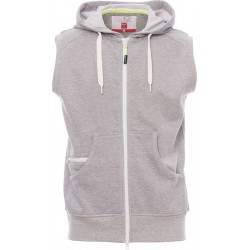 Boxer - Felpa senza maniche con zip & cappuccio - grigio melange