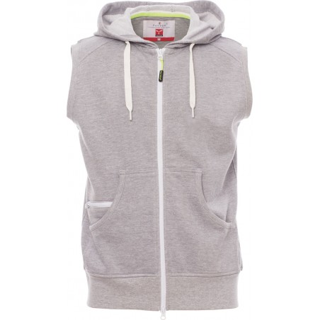 Boxer - Felpa senza maniche con zip & cappuccio - grigio melange