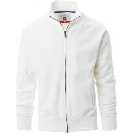 Class+ - Felpa zip intera con tasche - bianco