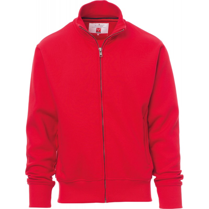 Class+ - Felpa zip intera con tasche - rosso