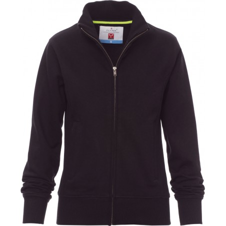 Class+ Lady - Felpa zip intera con tasche donna - nero
