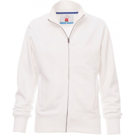 Class+ Lady - Felpa zip intera con tasche donna - bianco