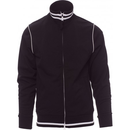 Derby - Felpa zip intera - nero