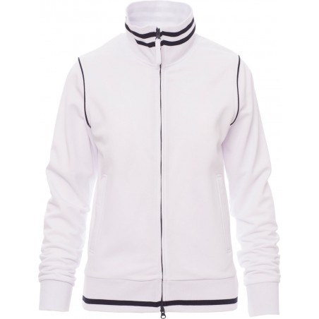 Derby Lady - Felpa zip intera donna - bianco
