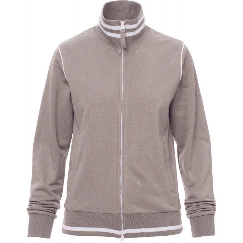 Derby Lady - Felpa zip intera donna - grigio