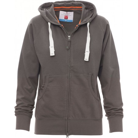 Hawaii+ Lady - Felpa con zip & cappuccio donna - smoke