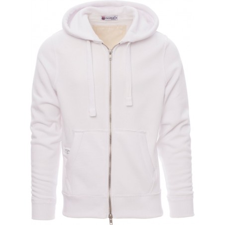 London - Felpa con zip & cappucio - bianco melange