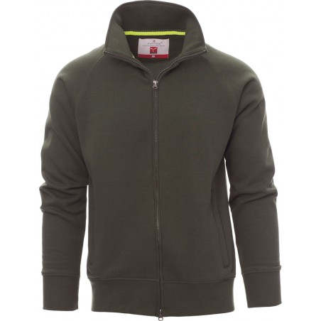 Panama+ - Felpa zip intera con tasche - verde