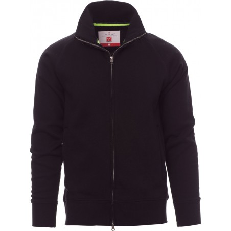 Panama+ - Felpa zip intera con tasche - nero