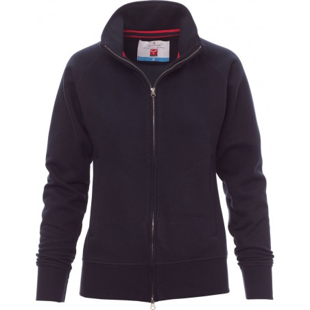 Panama+ Lady - Felpa zip intera con tasche donna - blu navy