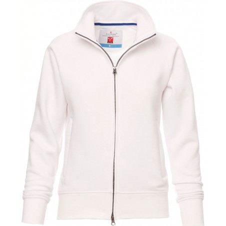 Panama+ Lady - Felpa zip intera con tasche donna - bianco
