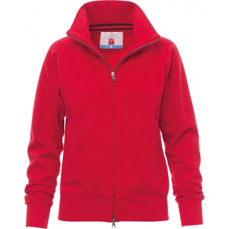 Panama+ Lady - Felpa zip intera con tasche donna - rosso