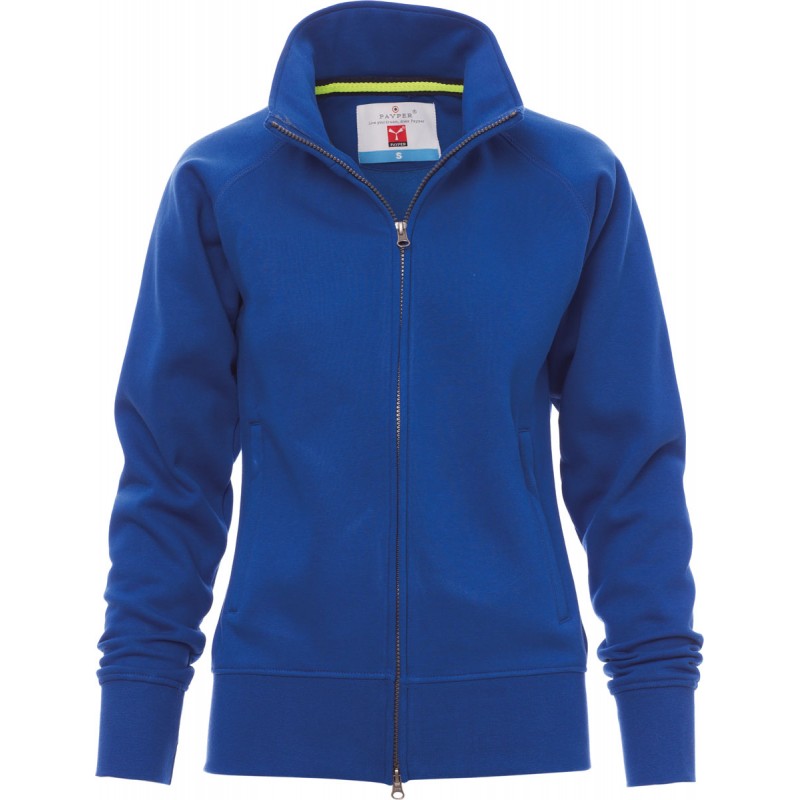 Panama+ Lady - Felpa zip intera con tasche donna - blu royal