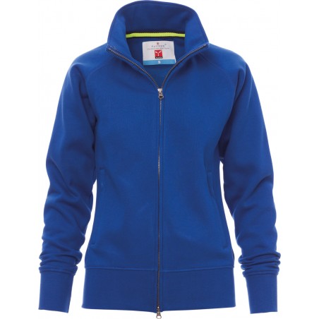 Panama+ Lady - Felpa zip intera con tasche donna - blu royal