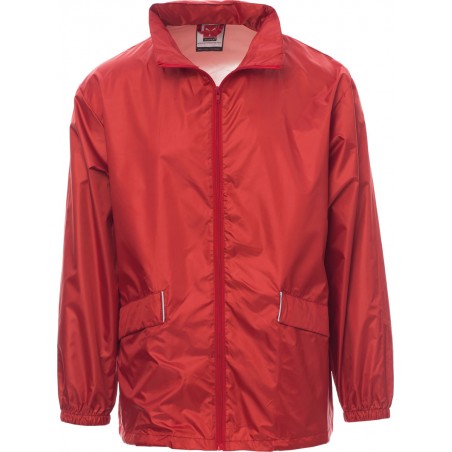 Wind - Giubbino antivento con zip & cappuccio - rosso