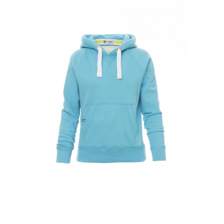 Tokyo Lady - Felpa con capuccio e tasca a marsupio donna - blu atollo