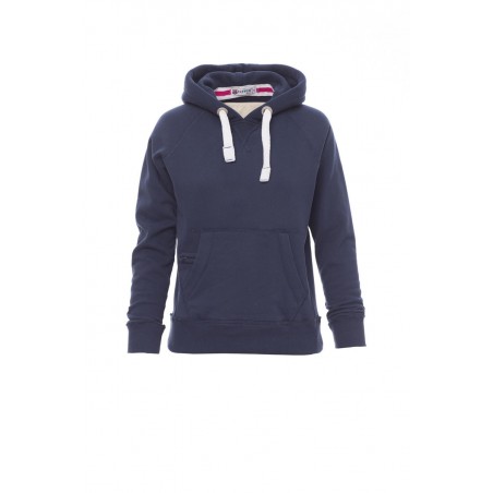 Tokyo Lady - Felpa con capuccio e tasca a marsupio donna - blu denim