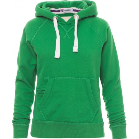 Tokyo Lady - Felpa con capuccio e tasca a marsupio donna - verde jelly
