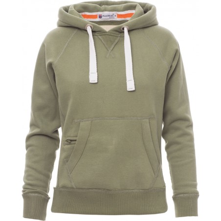 Tokyo Lady - Felpa con capuccio e tasca a marsupio donna - verde militare