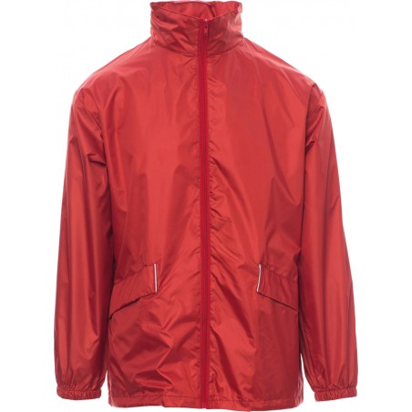 Wind - Giubbino antivento con zip & cappuccio - rosso