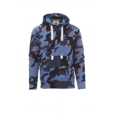 Atlanta+ - Felpa con cappucio e tasche - blu mimetico