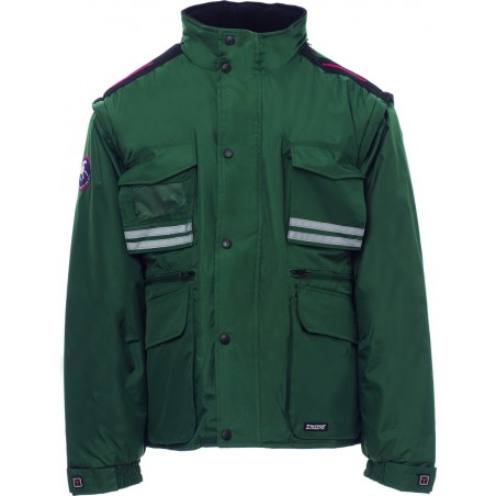 Tornado - Giubbotto con cappuccio e bande riflettenti - verde