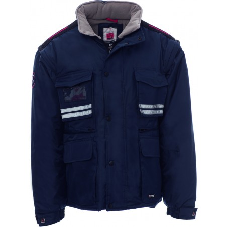 Tornado - Giubbotto con cappuccio e bande riflettenti - blu navy