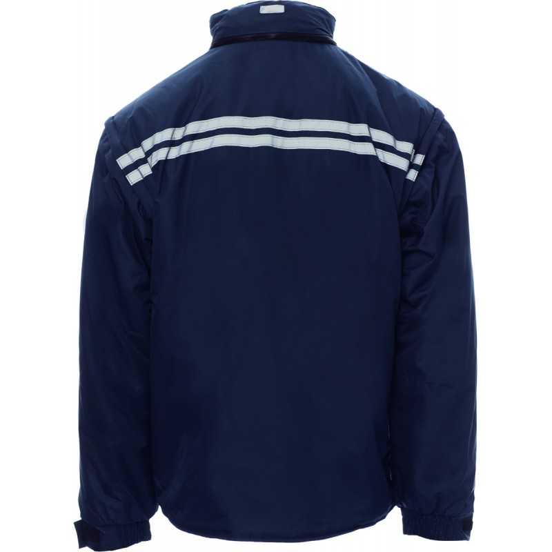 Tornado - Giubbotto con cappuccio e bande riflettenti - blu navy