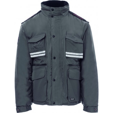 Tornado - Giubbotto con cappuccio e bande riflettenti - smoke