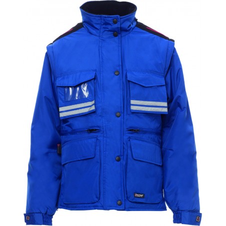 Tornado Lady - Giubbotto donna con cappuccio e bande riflettenti - blu royal