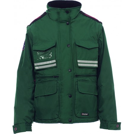 Tornado Lady - Giubbotto donna con cappuccio e bande riflettenti - verde