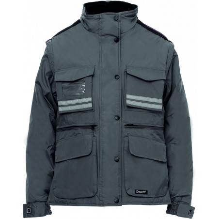 Tornado Lady - Giubbotto donna con cappuccio e bande riflettenti - smoke