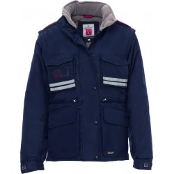 Tornado Lady - Giubbotto donna con cappuccio e bande riflettenti - blu navy