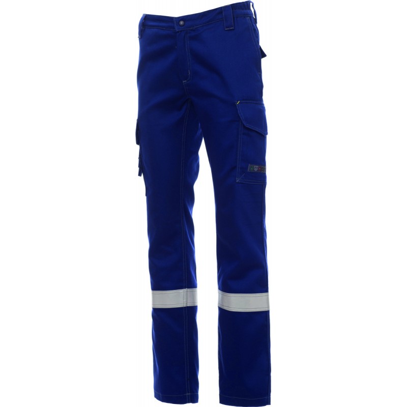 Defender Reflex 2.0 - Pantalone da lavoro in cotone con bande riflettenti - blu navy