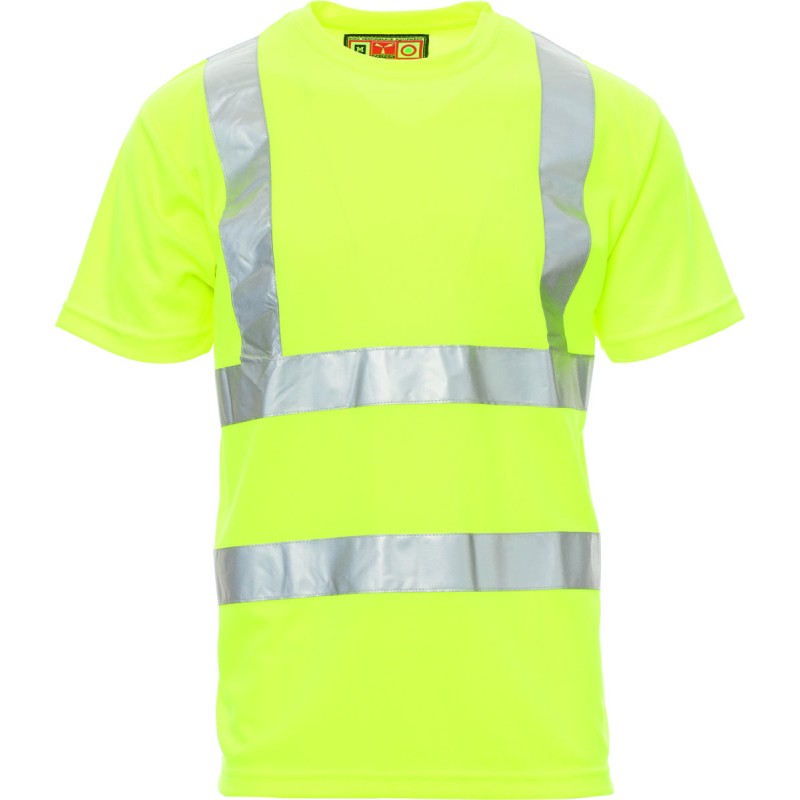 Avenue - T-shirt ad alta visibilità con bande riflettenti - giallo fluo