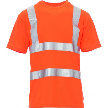 Avenue - T-shirt ad alta visibilità con bande riflettenti - arancione fluo