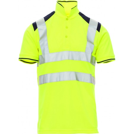Guard+ - Polo ad alta visibilità con bande riflettenti - giallo fluo