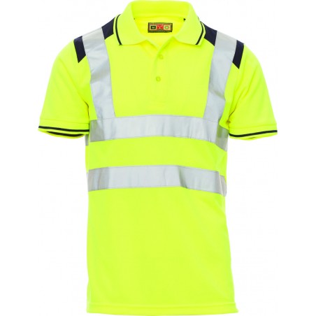 Guard+ - Polo ad alta visibilità con bande riflettenti - giallo fluo