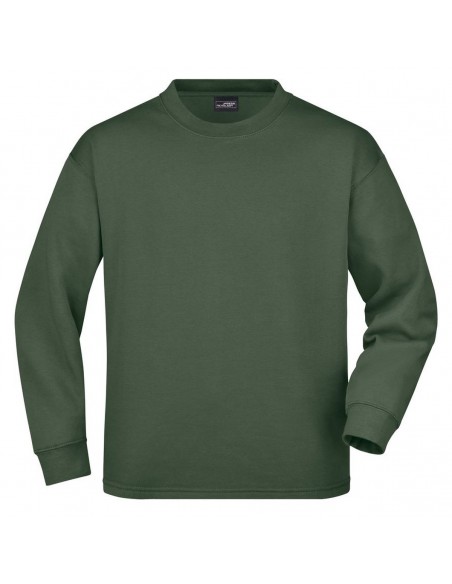 Round Sweat Open Hem - Felpa girocollo - verde militare