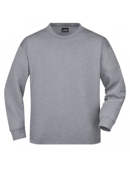 Round Sweat Open Hem - Felpa girocollo - grigio