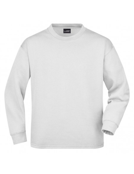 Round Sweat Open Hem - Felpa girocollo - bianco