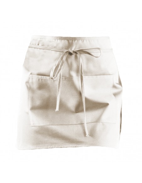 Basic Half Apron With Pocket - Grembiule Bar - natural